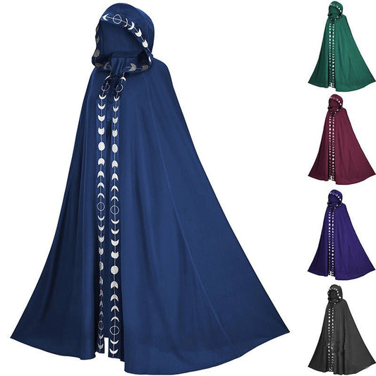 Hooded Cloak Medieval Renaissance 5 Color Printed Cloak Halloween Cosplay Costume New Fashion Festival Play Costume Halloween Costumes - 9 Boss Studio Mp3 store