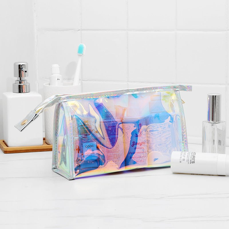 Transparent Laser Cosmetic Bag Women's Portable And Simple Waterproof - 9 Boss Studio Mp3 store