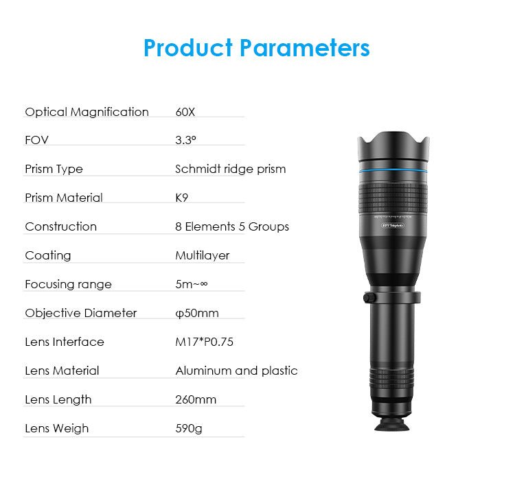 APEXEL mobile telescope telephoto lens - 9 Boss Studio Mp3 store