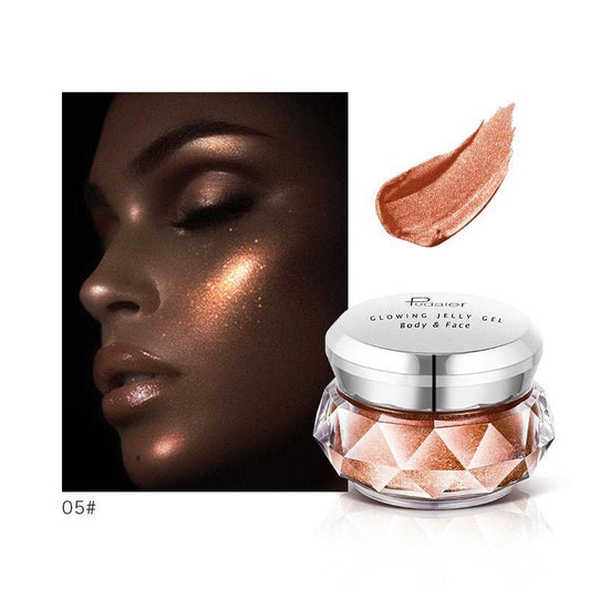 Face Highlighter Jelly Gel Mermaid Eyeshadow Glow Body Glitter Festival Makeup Iluminador Gold Liquid Highlighter Bronzer - 9 Boss Studio Mp3 store