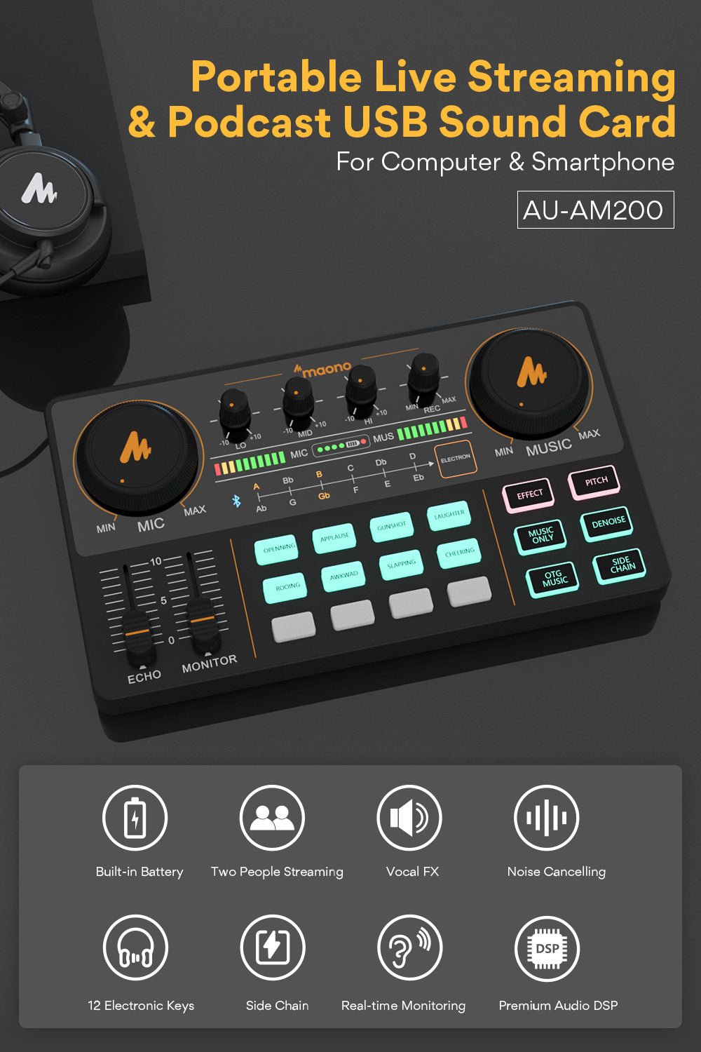 Mobile computer universal live broadcast equipment - 9 Boss Studio Mp3 store