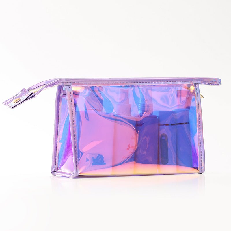 Transparent Laser Cosmetic Bag Women's Portable And Simple Waterproof - 9 Boss Studio Mp3 store