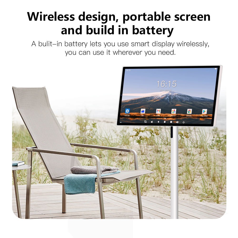 24 Inch Touch Screen 8 - core CPU Android OS 128GB Rotation Monitor Built - in Battery With 13MP Camera Rollable Smart Portable TV - 9 Boss Studio Mp3 store
