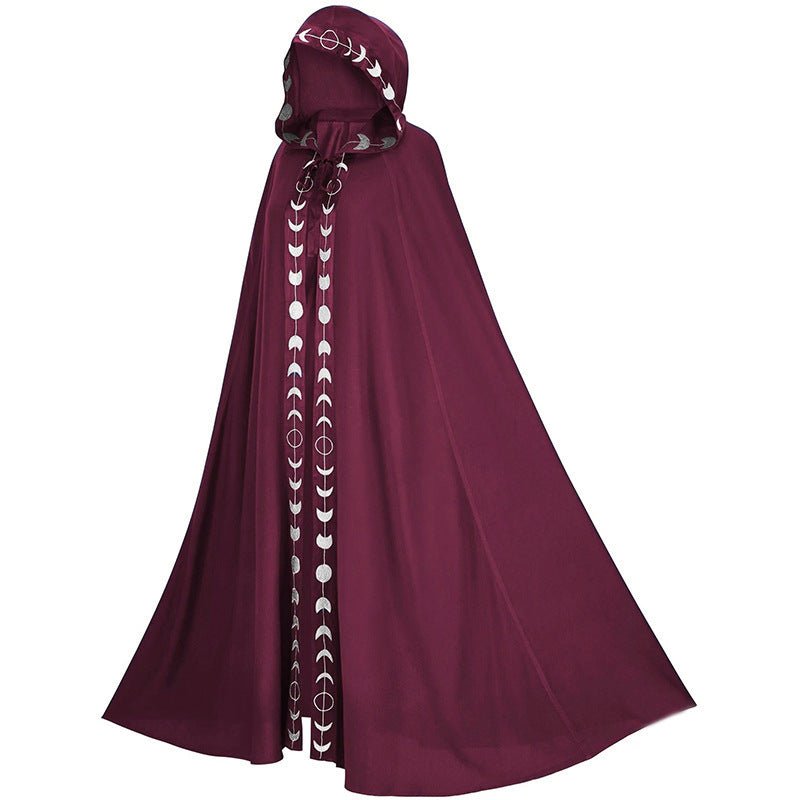 Hooded Cloak Medieval Renaissance 5 Color Printed Cloak Halloween Cosplay Costume New Fashion Festival Play Costume Halloween Costumes - 9 Boss Studio Mp3 store
