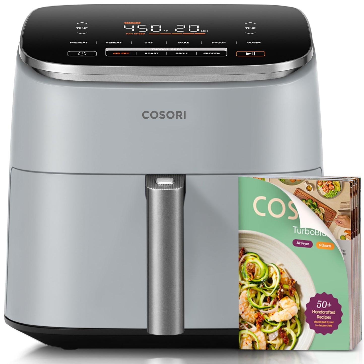 Cosori 9 - in - 1 TurboBlaze Air Fryer 6 Qt, Premium Ceramic Coating, 90°–450°F, Precise Heating for Even Results, Air Fry, Roast, Bake, Broil, Dry, Frozen, Proof, Reheat, Keep Warm, 120V - 9 Boss Studio Mp3 store