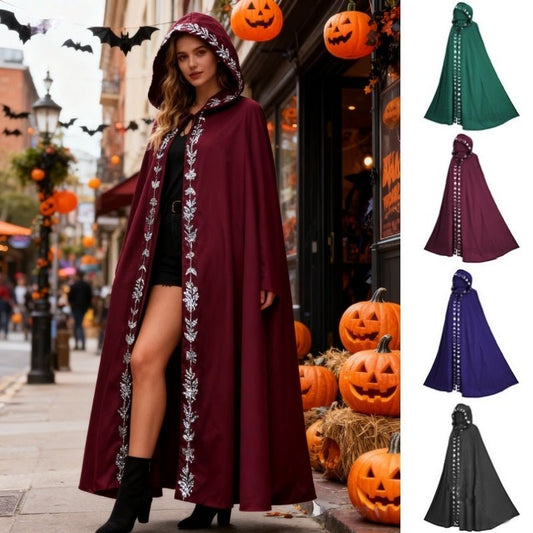 Hooded Cloak Medieval Renaissance 5 Color Printed Cloak Halloween Cosplay Costume New Fashion Festival Play Costume Halloween Costumes - 9 Boss Studio Mp3 store