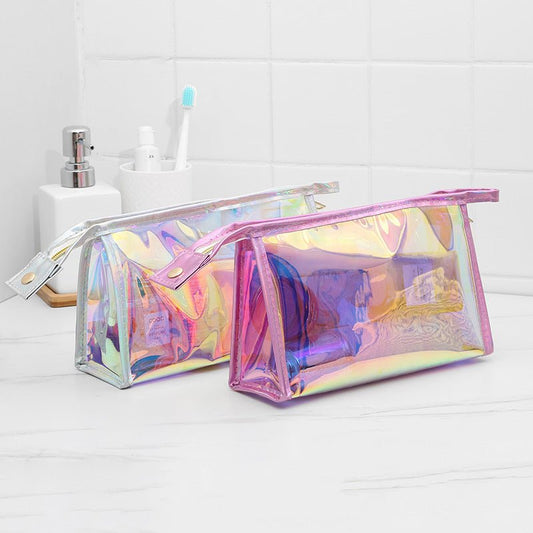 Transparent Laser Cosmetic Bag Women's Portable And Simple Waterproof - 9 Boss Studio Mp3 store