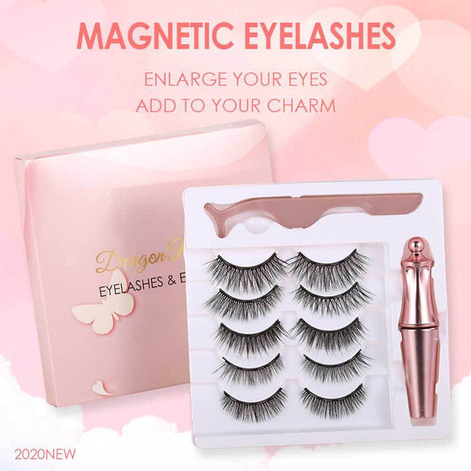Mink Eyelashes Magnetic Eyelashes 5 Pairs Of Magnets - 9 Boss Studio Mp3 store