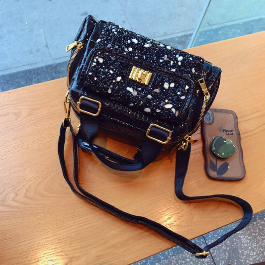 Large Capacity Versatile Portable Shoulder Bag Diamond Casual Women Bag - 9 Boss Studio Mp3 store