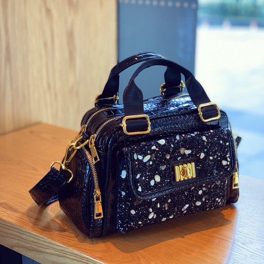 Large Capacity Versatile Portable Shoulder Bag Diamond Casual Women Bag - 9 Boss Studio Mp3 store