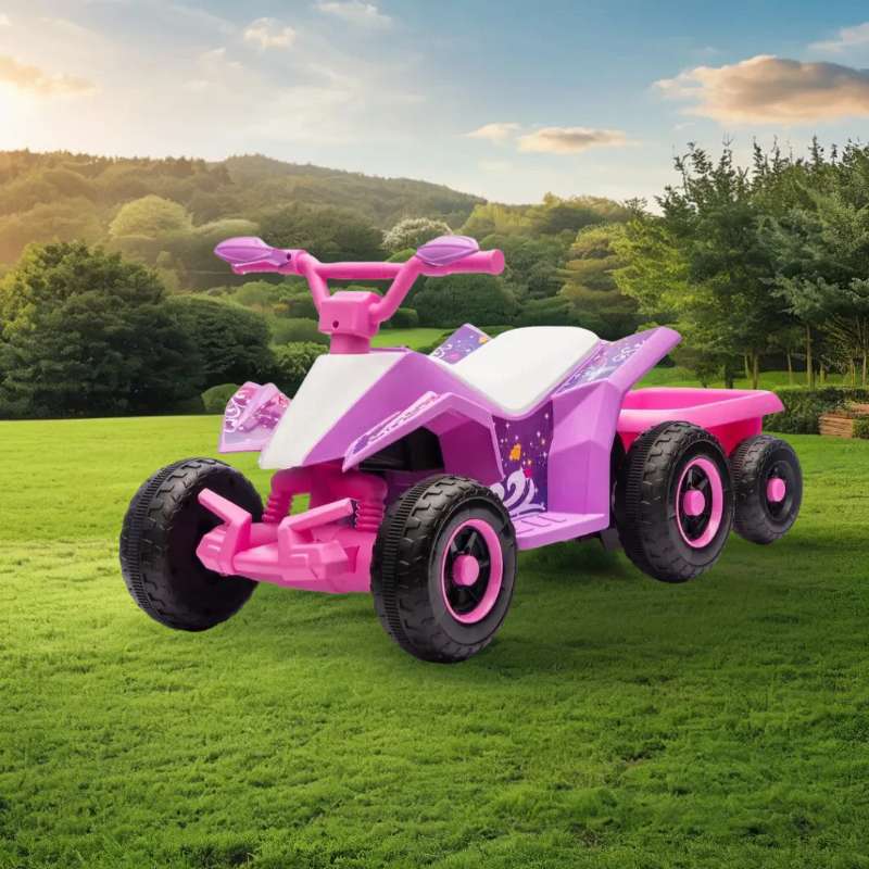6V Battery Powered Kids Electric Vehicle, Kids Ride On ATV, 4 Wheeler Quad W Headlights, MP3, USB, Volume Control, Large Seat, Electric Ride On Toys Best Gifts For Age 3 - 6 Years Old - 9 Boss Studio Mp3 store