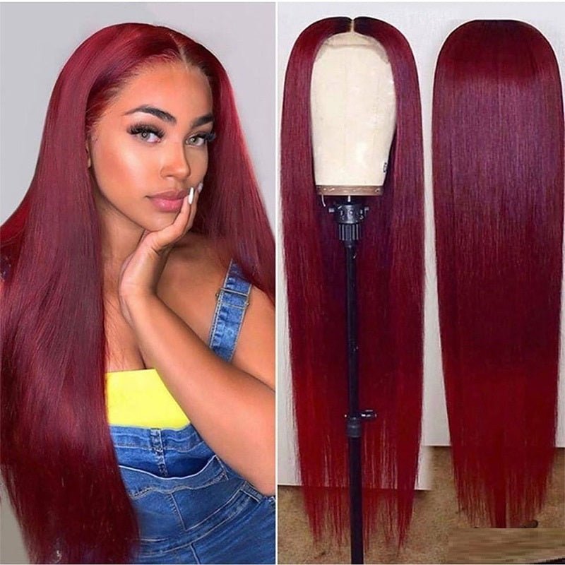 Full Headgear Long Straight Front Lace Wig Smooth Hair - 9 Boss Studio Mp3 store