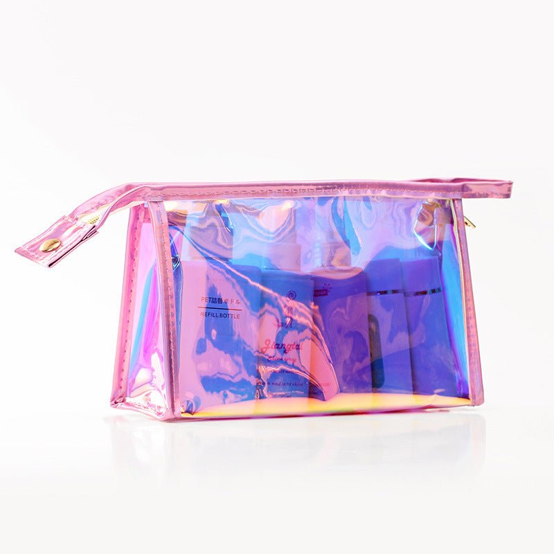 Transparent Laser Cosmetic Bag Women's Portable And Simple Waterproof - 9 Boss Studio Mp3 store