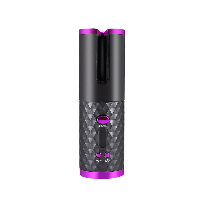 Rechargeable Automatic Hair Curler Women Portable Hair Curling Iron LCD Display Ceramic Curly Rotating Curling Wave Styer - 9 Boss Studio Mp3 store
