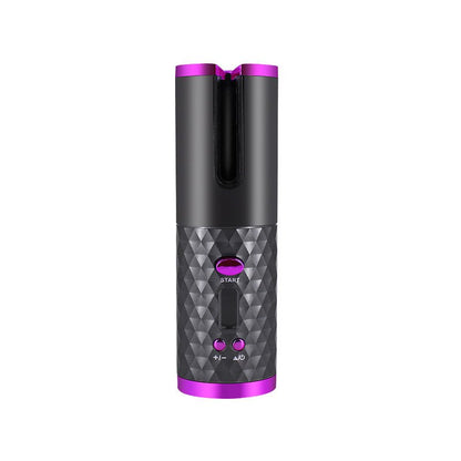 Rechargeable Automatic Hair Curler Women Portable Hair Curling Iron LCD Display Ceramic Curly Rotating Curling Wave Styer - 9 Boss Studio Mp3 store