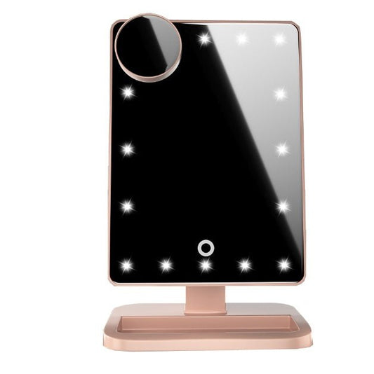 Touch Screen Makeup Mirror With 20 LED Light Bluetooth Music Speaker 10X Magnifying Mirrors Lights - 9 Boss Studio Mp3 store