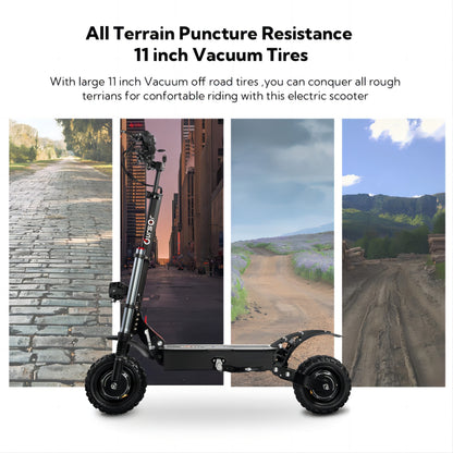 Electric Scooter With Seat, 6000W Power Dual Motor Top Speed 50MPH 60V 35Ah Battery 50 Miles Range, 11 Inch Off - Road Tires For Street Commuting And Limit Offroad - 9 Boss Studio Mp3 store