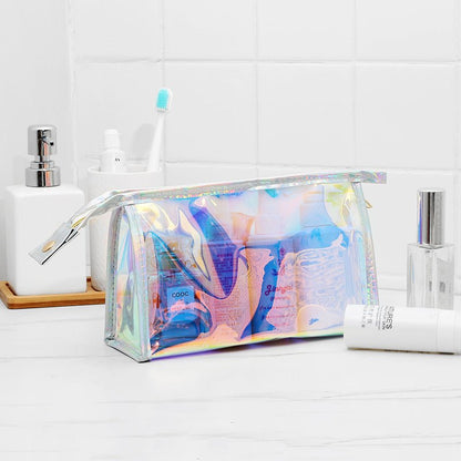 Transparent Laser Cosmetic Bag Women's Portable And Simple Waterproof - 9 Boss Studio Mp3 store