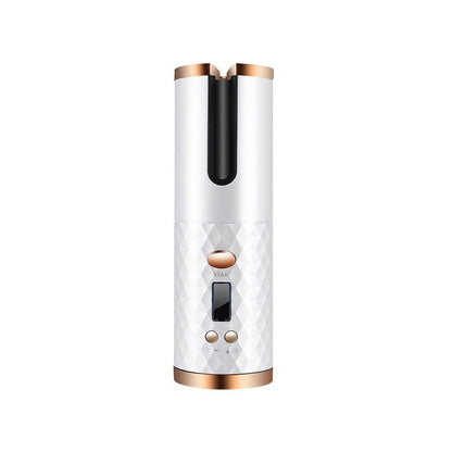 Rechargeable Automatic Hair Curler Women Portable Hair Curling Iron LCD Display Ceramic Curly Rotating Curling Wave Styer - 9 Boss Studio Mp3 store