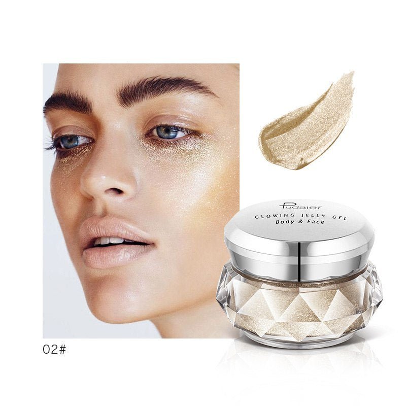 Face Highlighter Jelly Gel Mermaid Eyeshadow Glow Body Glitter Festival Makeup Iluminador Gold Liquid Highlighter Bronzer - 9 Boss Studio Mp3 store