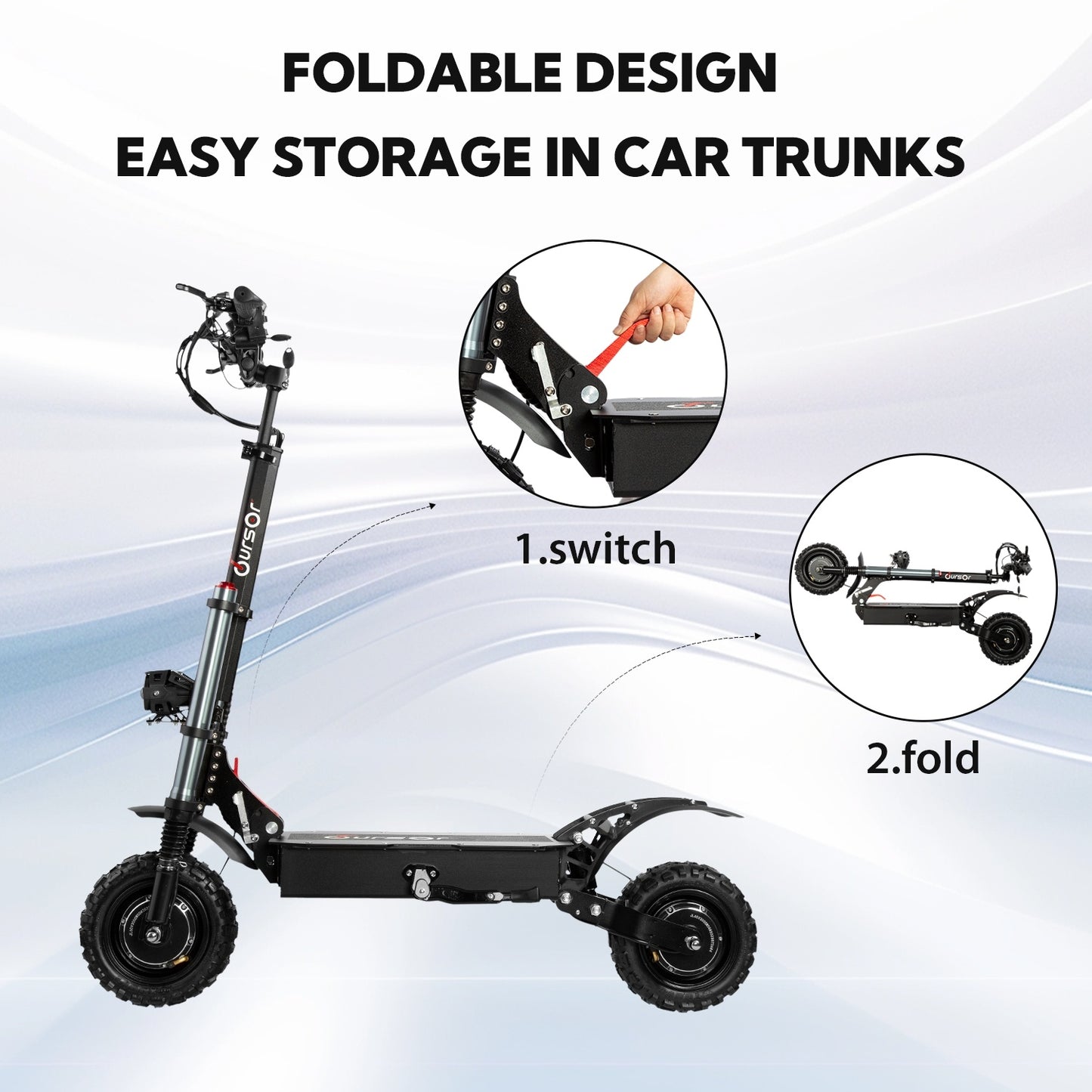 Electric Scooter With Seat, 6000W Power Dual Motor Top Speed 50MPH 60V 35Ah Battery 50 Miles Range, 11 Inch Off - Road Tires For Street Commuting And Limit Offroad - 9 Boss Studio Mp3 store
