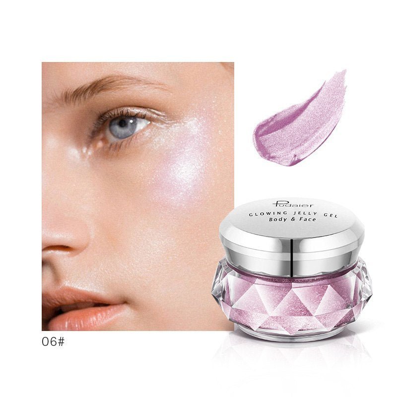 Face Highlighter Jelly Gel Mermaid Eyeshadow Glow Body Glitter Festival Makeup Iluminador Gold Liquid Highlighter Bronzer - 9 Boss Studio Mp3 store