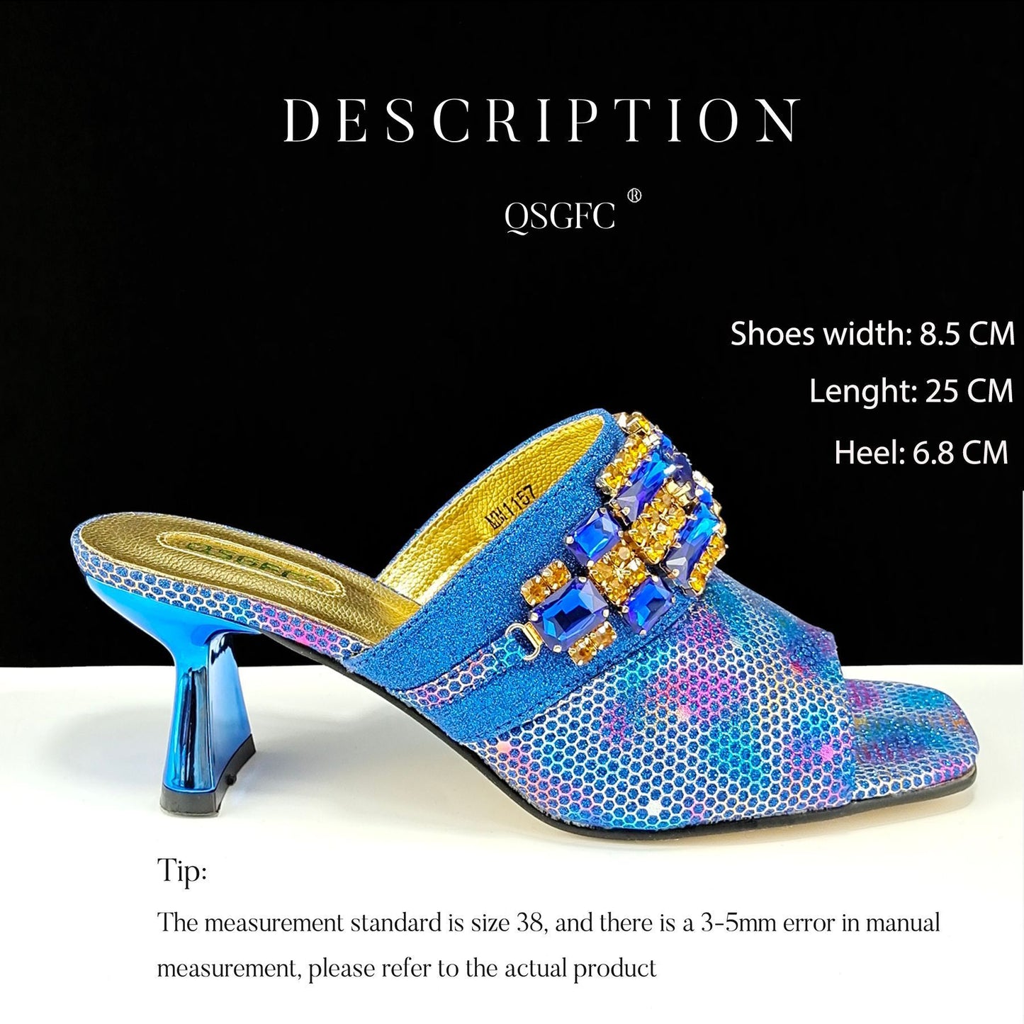 Women's Shoes And Bags Suit Camouflage Fabric Drill Buckle Decorative Casual High Heel Slippers - 9 Boss Studio Mp3 store