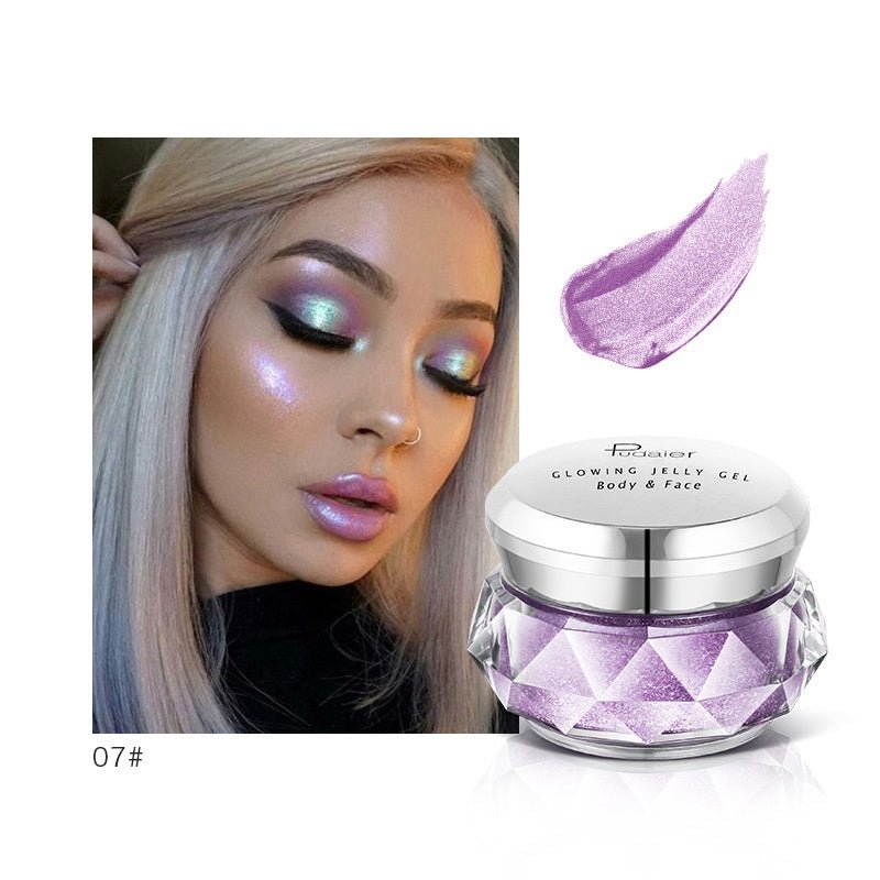 Face Highlighter Jelly Gel Mermaid Eyeshadow Glow Body Glitter Festival Makeup Iluminador Gold Liquid Highlighter Bronzer - 9 Boss Studio Mp3 store