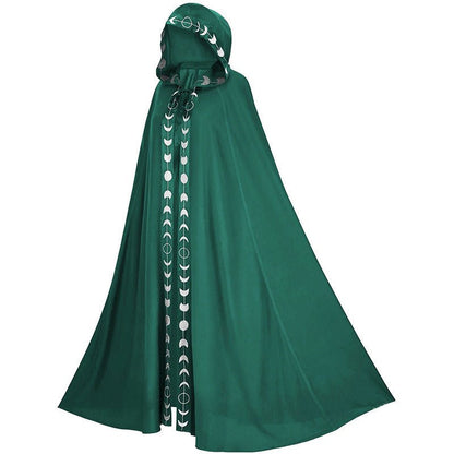 Hooded Cloak Medieval Renaissance 5 Color Printed Cloak Halloween Cosplay Costume New Fashion Festival Play Costume Halloween Costumes - 9 Boss Studio Mp3 store