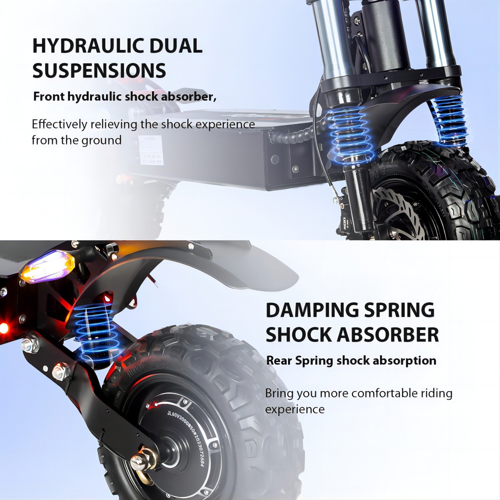 Electric Scooter With Seat, 6000W Power Dual Motor Top Speed 50MPH 60V 35Ah Battery 50 Miles Range, 11 Inch Off - Road Tires For Street Commuting And Limit Offroad - 9 Boss Studio Mp3 store
