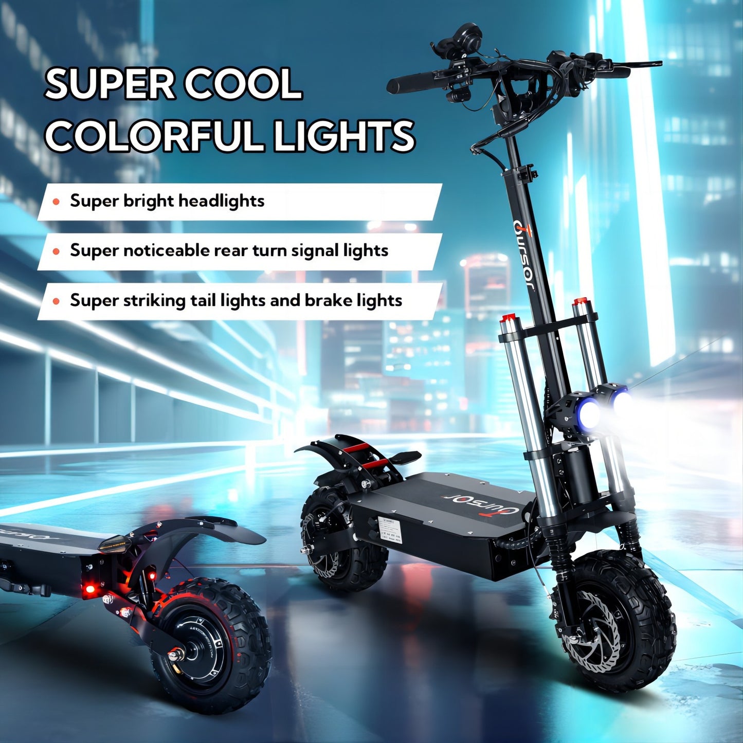 Electric Scooter With Seat, 6000W Power Dual Motor Top Speed 50MPH 60V 35Ah Battery 50 Miles Range, 11 Inch Off - Road Tires For Street Commuting And Limit Offroad - 9 Boss Studio Mp3 store