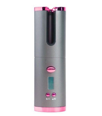 Rechargeable Automatic Hair Curler Women Portable Hair Curling Iron LCD Display Ceramic Curly Rotating Curling Wave Styer - 9 Boss Studio Mp3 store