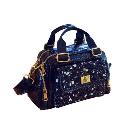 Large Capacity Versatile Portable Shoulder Bag Diamond Casual Women Bag - 9 Boss Studio Mp3 store