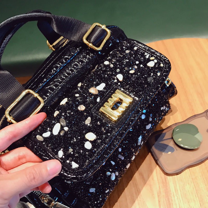 Large Capacity Versatile Portable Shoulder Bag Diamond Casual Women Bag - 9 Boss Studio Mp3 store