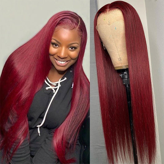Full Headgear Long Straight Front Lace Wig Smooth Hair - 9 Boss Studio Mp3 store