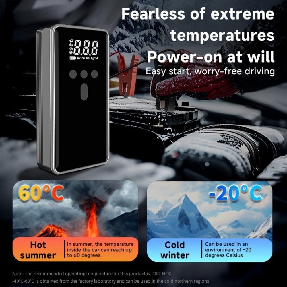 Car Battery Starter With Air Compressor 12V 2000A Car Battery Starter Digital Tire Inflator - 9 Boss Studio Mp3 store